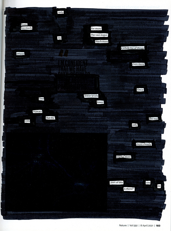 There's not much poetry in science, 2021 -
